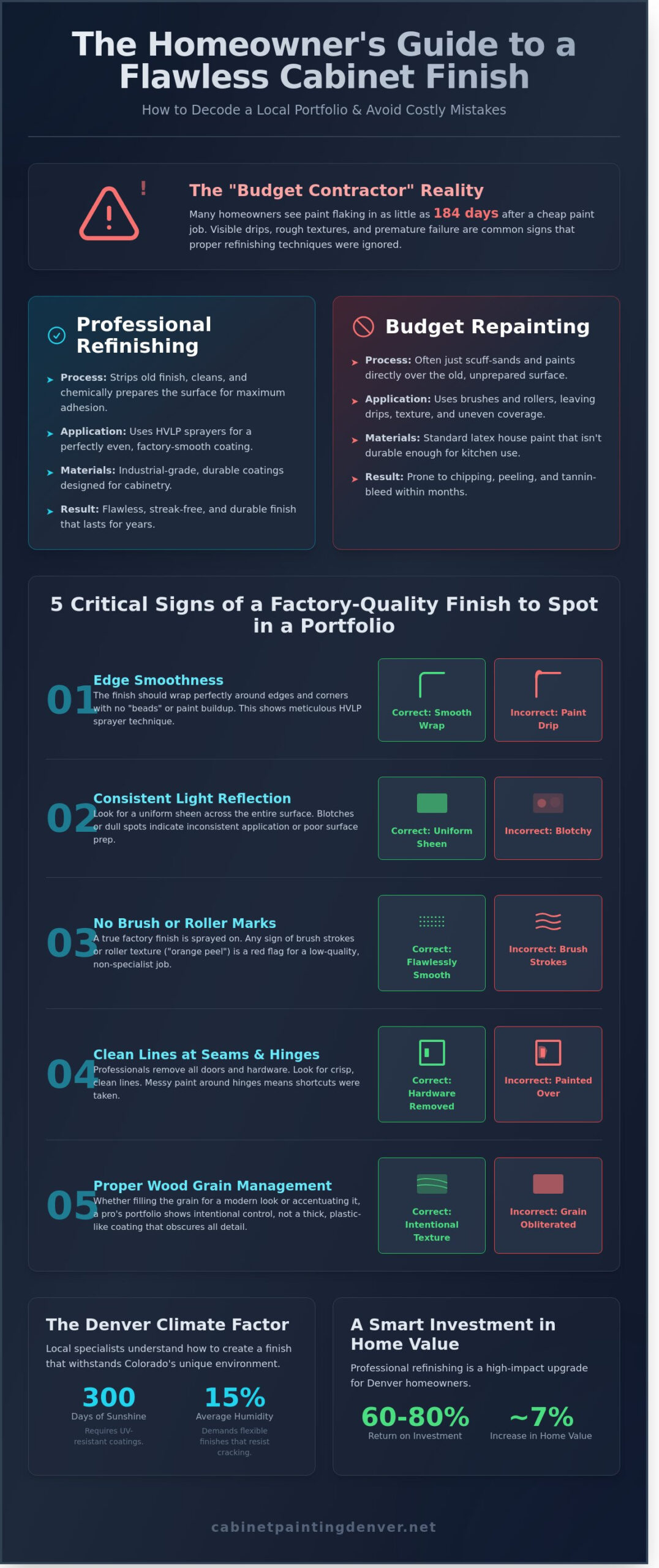 Local Cabinet Refinishing Portfolio: How to Spot Professional Quality in Denver