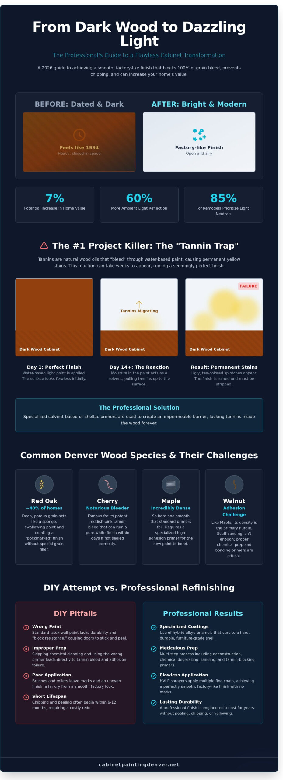 Painting Dark Wood Cabinets a Lighter Color: The 2026 Professional Guide