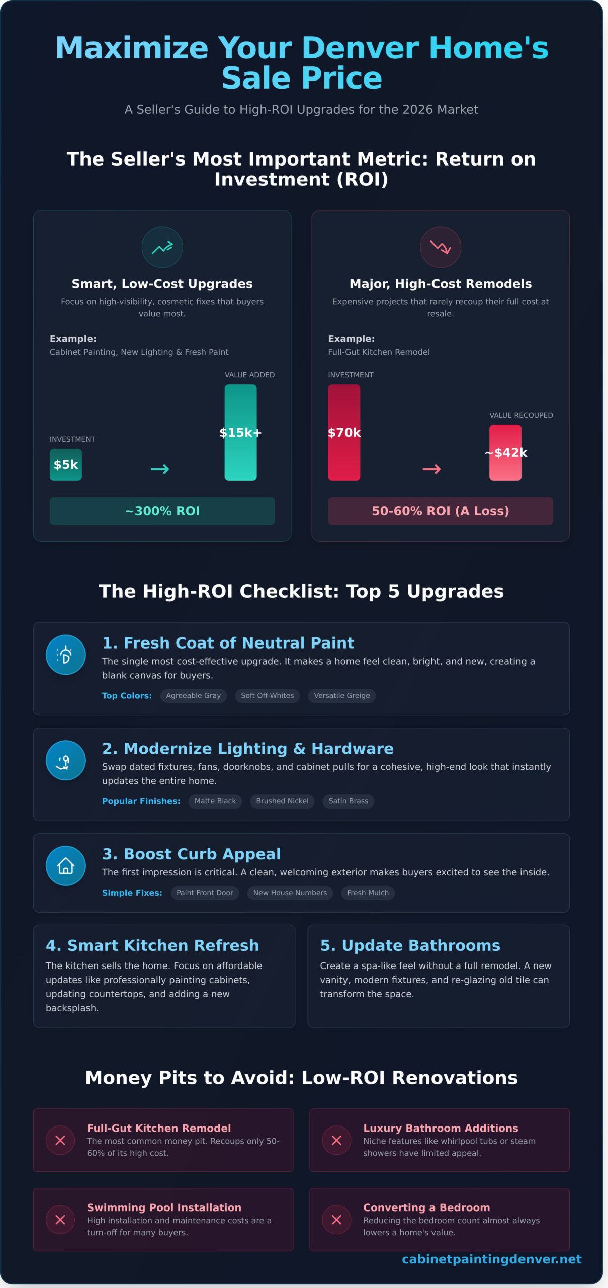 Pre-Sale Home Improvements in Denver: The Ultimate ROI Guide for 2026 - Infographic
