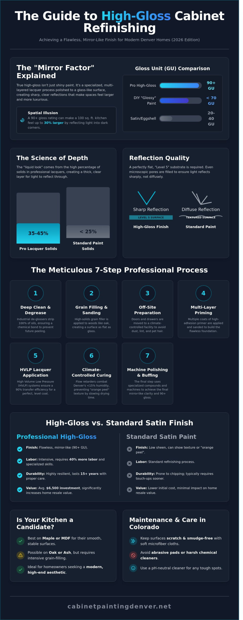 High Gloss Cabinet Refinishing in Denver: The 2026 Homeowner’s Guide to a Mirror Finish
