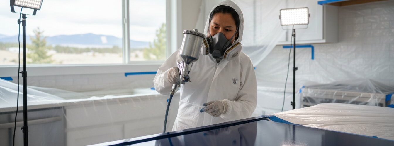 On-Site Cabinet Frame Painting: The Secret to a Factory-Quality Kitchen Finish