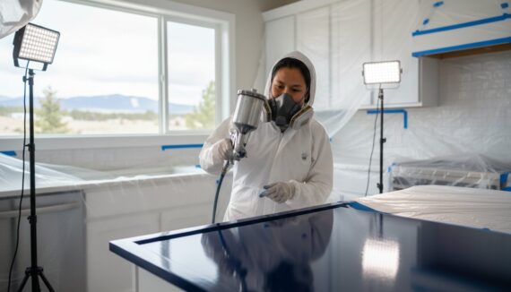 On-Site Cabinet Frame Painting: The Secret to a Factory-Quality Kitchen Finish
