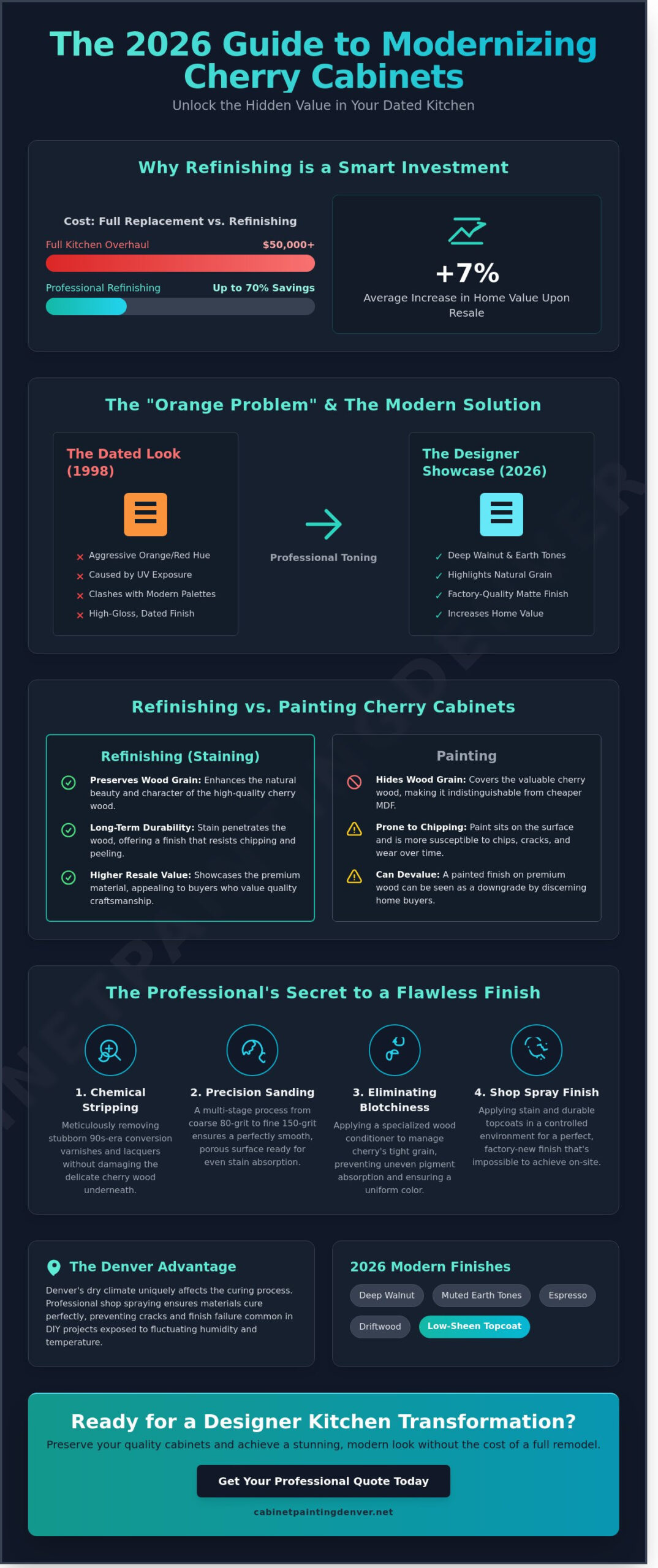 Refinishing Cherry Wood Cabinets: The 2026 Homeowner’s Guide to a Modern Kitchen