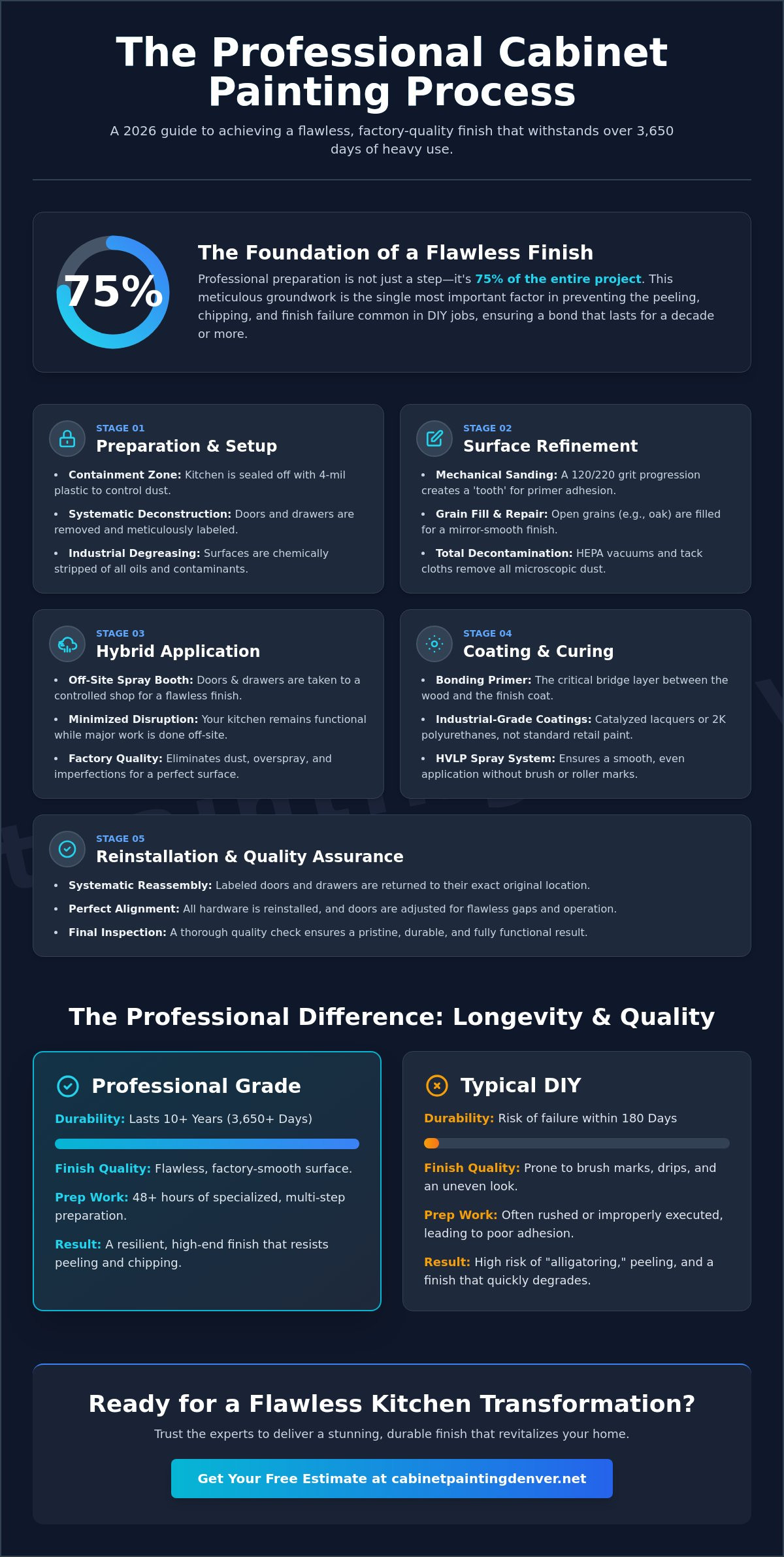 The Professional Cabinet Painting Process from Start to Finish: A 2026 Guide
