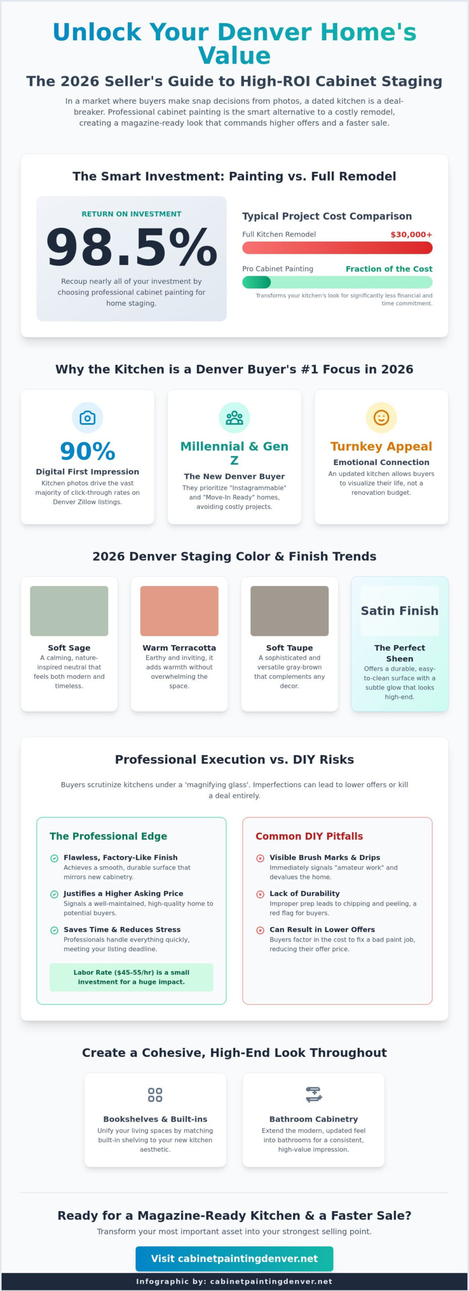 Denver Home Staging: Why Cabinet Painting is the #1 ROI Move in 2026