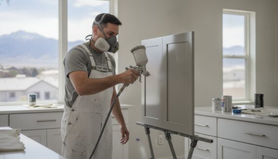 What Type of Paint Do Professional Cabinet Painters Use for a Factory Finish?