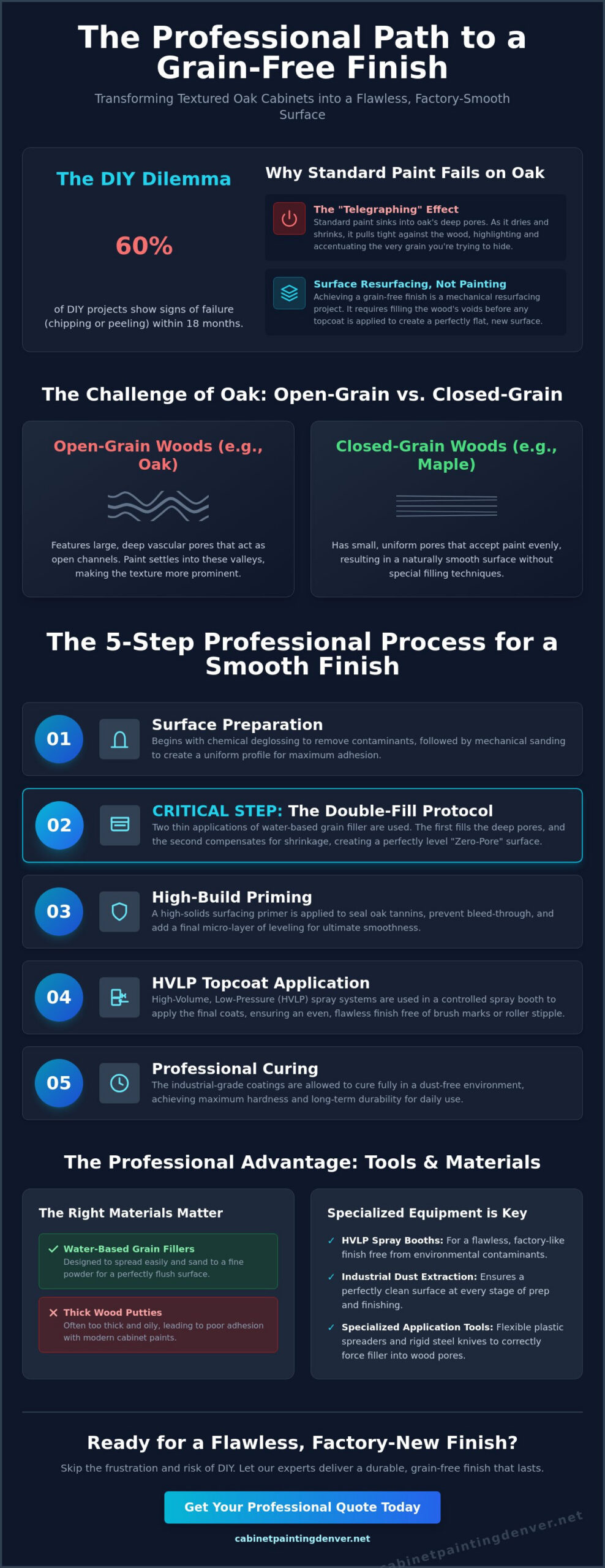Painting Oak Cabinets Without Grain Showing: The Professional 2026 Guide
