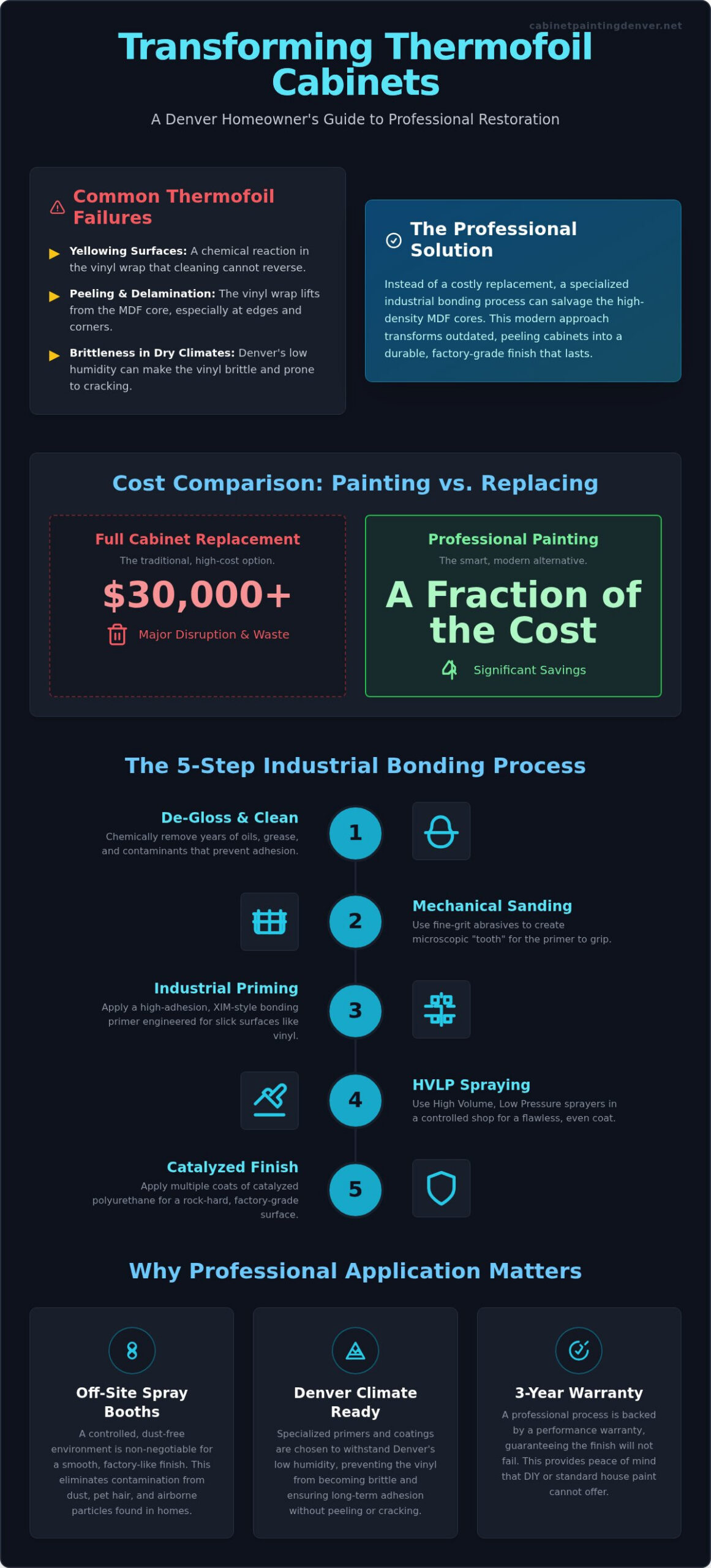Painting Thermofoil Cabinets in Denver: The 2026 Refinishing Guide