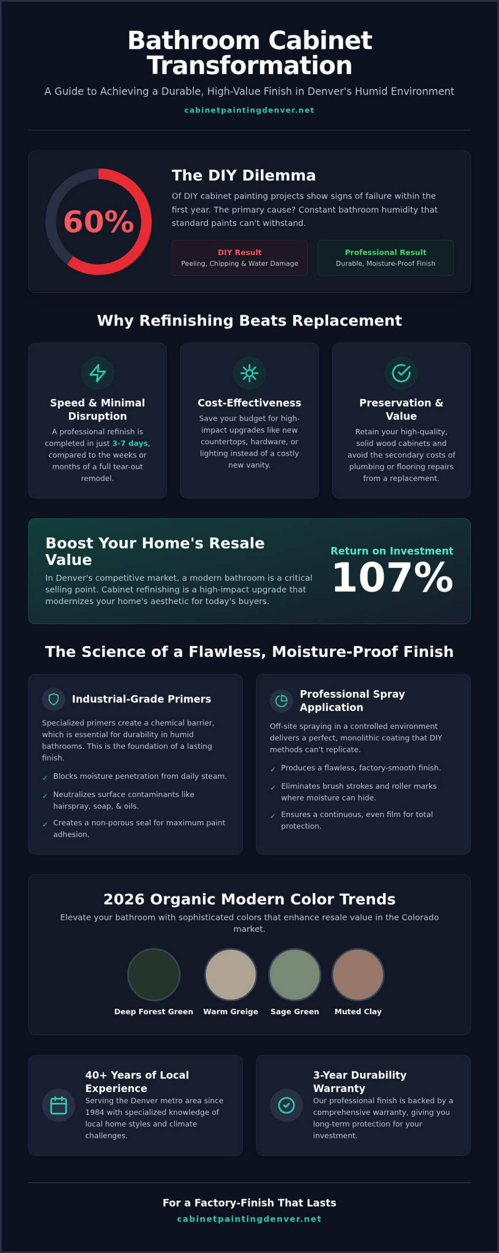 Bathroom Cabinet Painting Denver: The 2026 Professional Guide