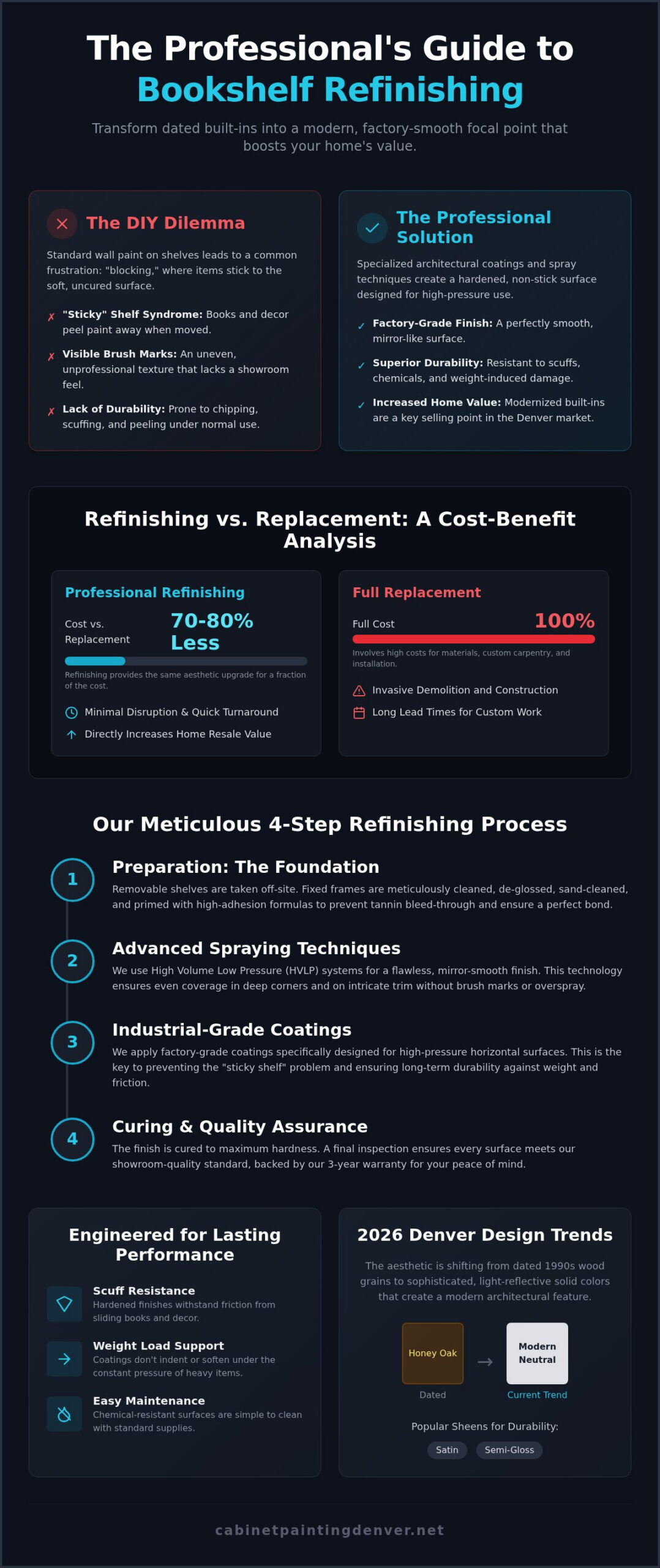 Professional Bookshelf Painting in Denver: The 2026 Refinishing Guide